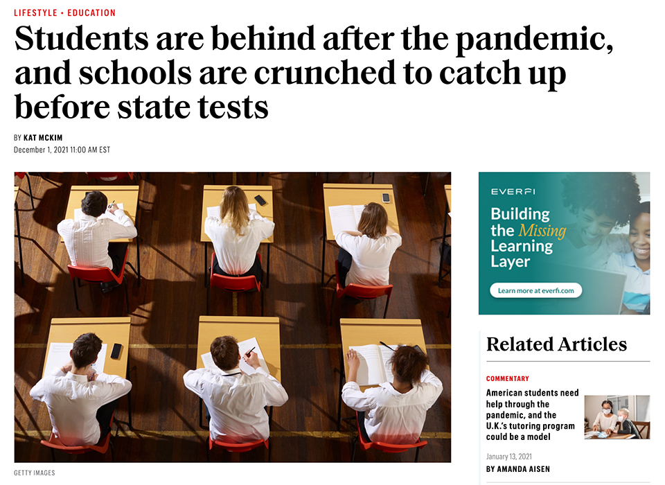 Students catch up from pandemic